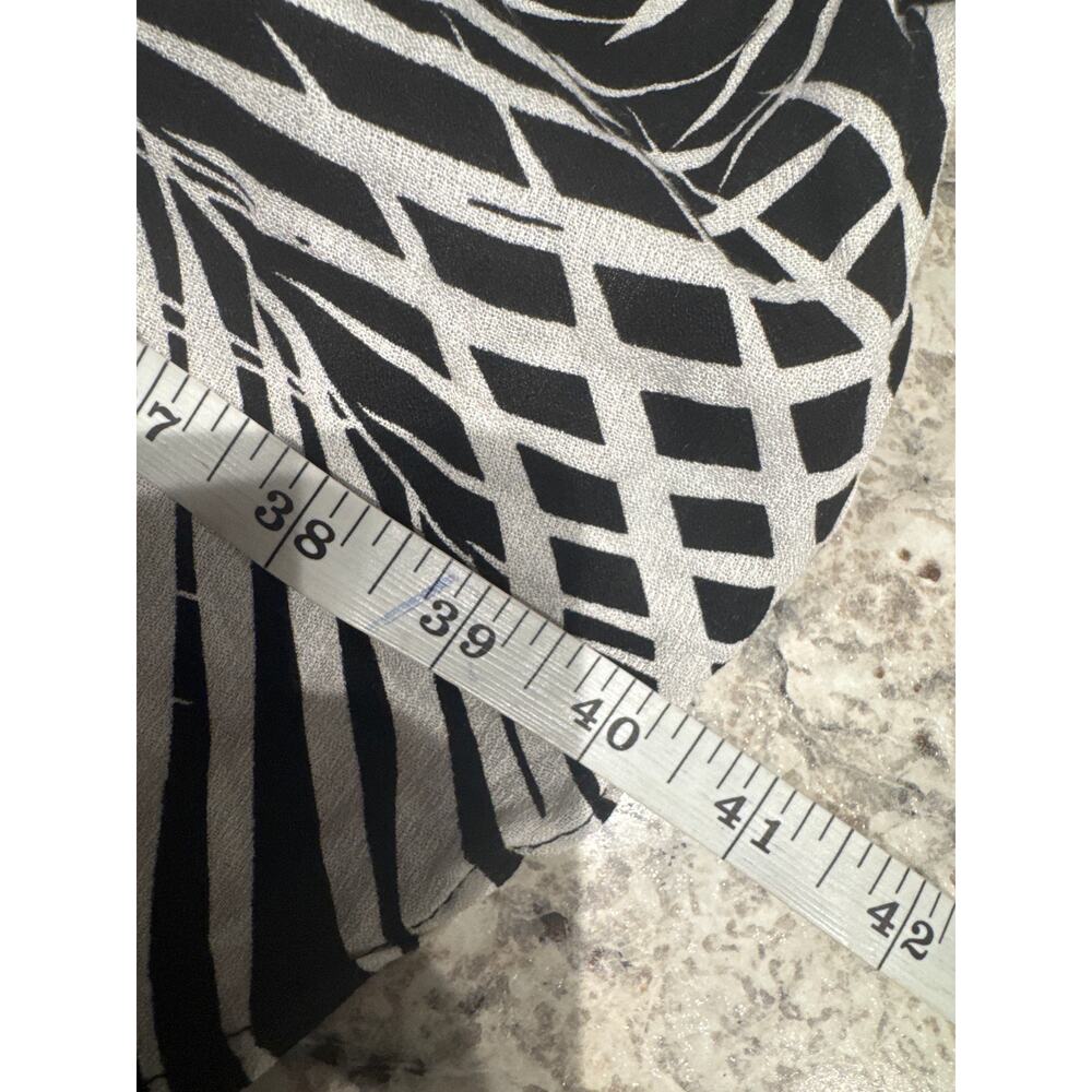 Emerson Rose Tropical Black White Viscose Maxi Skirt Button Front Stretch M NWT - Picture 12 of 12